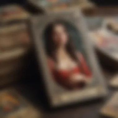 Historical Evolution of Tarot Cards A historical display of vintage tarot cards showcasing diverse artistic styles.