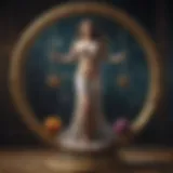 A beautifully illustrated Tarot card representing Libra's balance and harmony.