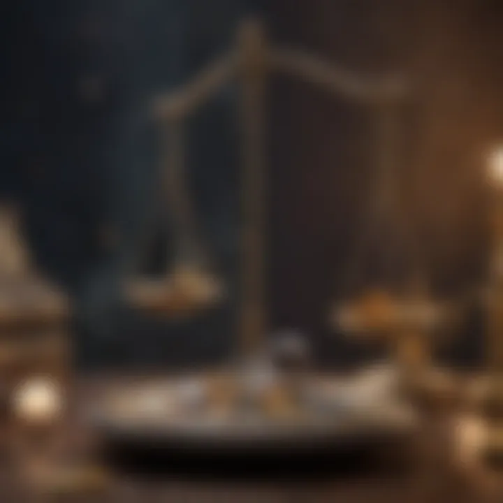 An ethereal representation of the scales symbolizing Libra's quest for equilibrium.