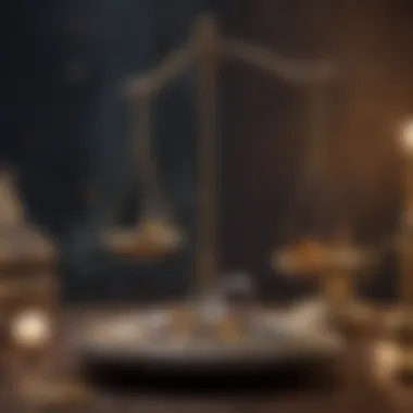 Libra's Quest for Equilibrium An ethereal representation of the scales symbolizing Libra's quest for equilibrium.