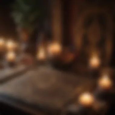 Cozy Tarot Reading Space A cozy tarot reading space adorned with candles and crystals