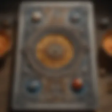 A close-up of a tarot card revealing its detailed artwork.