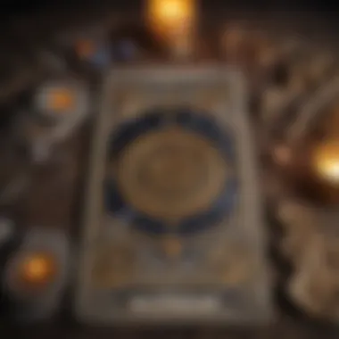Intricate Tarot Card Spread An intricate tarot card spread showcasing various symbols and colors