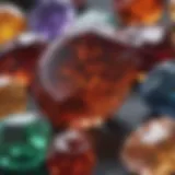 A close-up view of Taurus gemstones, showcasing their unique colors and textures.