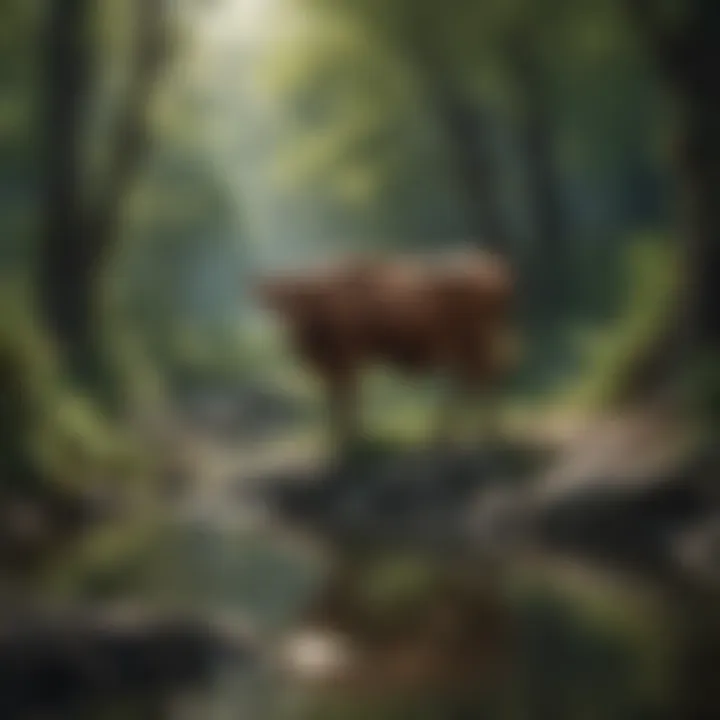 A serene landscape symbolizing Taurus traits with lush greenery and stability