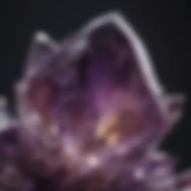 Intricate Amethyst Crystal Close-up of a sparkling amethyst crystal, highlighting its intricate details
