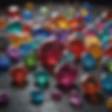 Dazzling Gemstone Collection A vibrant arrangement of various gemstones showcasing their colors and textures