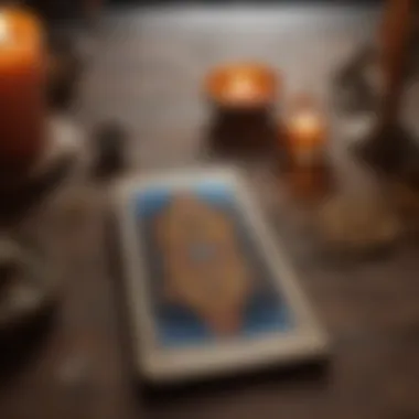 An open tarot card spread on a table, inviting interpretation and reflection.