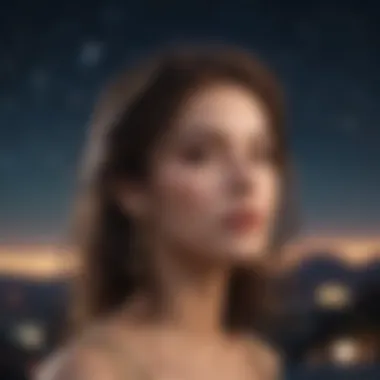 Celestial Aspirations A serene night sky filled with stars, symbolizing aspirations