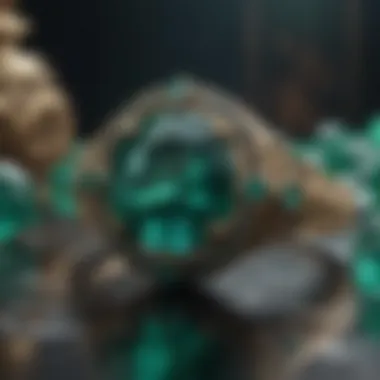 Cultural Significance of Emeralds An artistic representation of the cultural significance of emeralds in ancient civilizations.