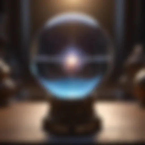 A mystical crystal ball reflecting cosmic energies.