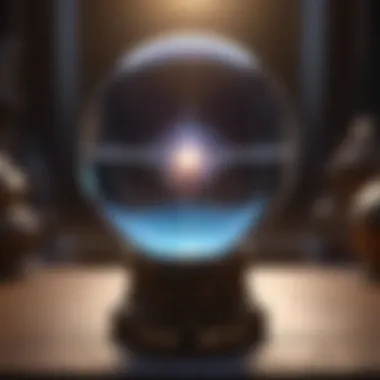 Mystical Crystal Ball A mystical crystal ball reflecting cosmic energies.