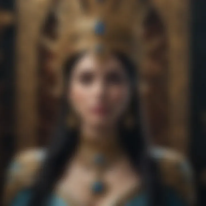 Symbolic representation of the subconscious mind intertwined with the High Priestess imagery