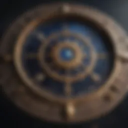 Celestial chart displaying astrological symbols and planetary alignments