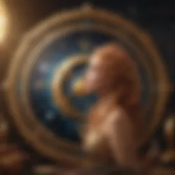 Celestial symbols representing Cancer and Leo zodiac signs