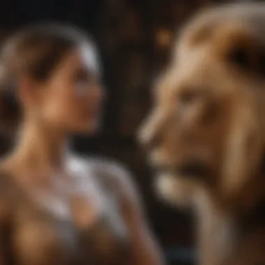 Artistic representation of Cancer and Leo in a harmonious setting