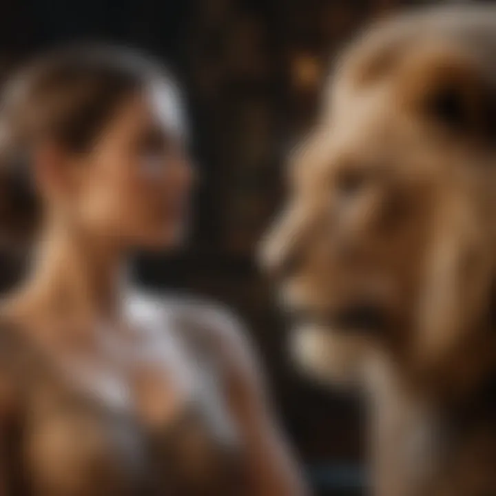 Artistic representation of Cancer and Leo in a harmonious setting