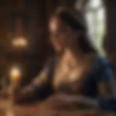 Insights from Tarot Literature An open tarot book revealing deep insights about relationships