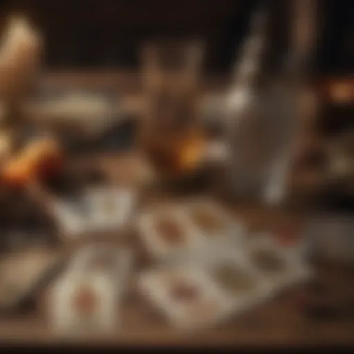 Tarot cards spread on a table symbolizing relationship insights