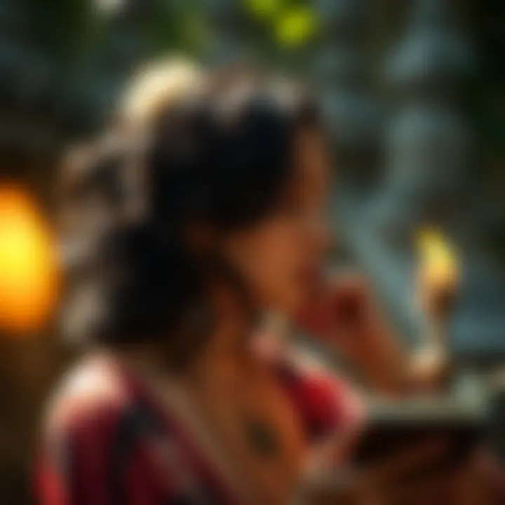 Illustration of a person reflecting on tarot insights