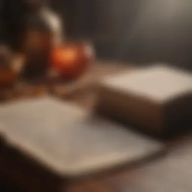 Wisdom of the Vedas Ancient Vedic texts open on a wooden table