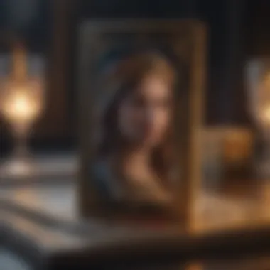 A collection of tarot cards displayed with a modern tech backdrop.