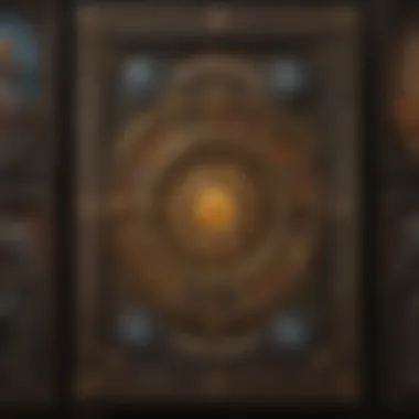 An abstract representation of guidance and introspection symbolized through tarot motifs.