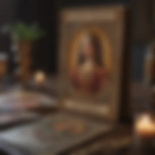 An online tarot reading session in progress with cards laid out on a digital interface.