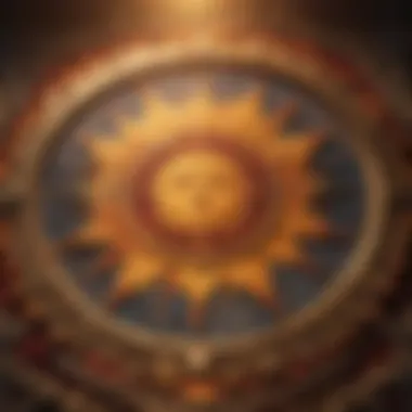 Vibrant Tapestry of the Sun Card Vibrant tapestry depicting the Sun tarot card