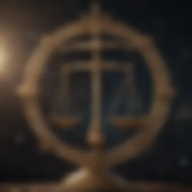 Celestial Symbol of Libra Symbol of Libra with celestial stars