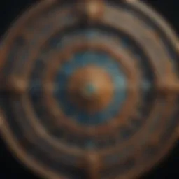 A cosmic representation of the zodiac wheel with vibrant symbols