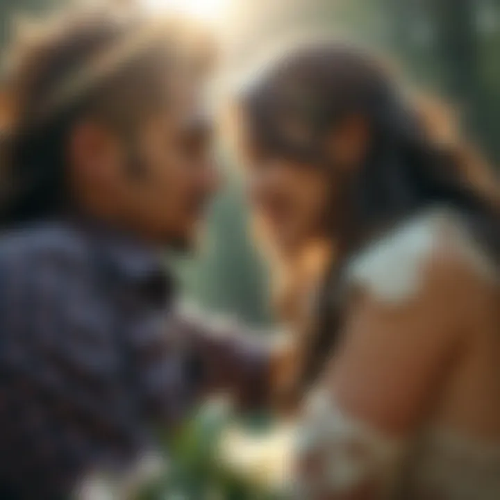 Intertwining Life Experiences and Connection Visual metaphor for the intertwining of life experiences and love