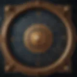 A celestial chart with astrological symbols and constellations