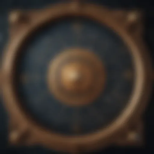 A celestial chart with astrological symbols and constellations