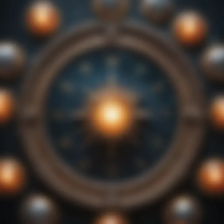 Celestial calendar illustrating the zodiac months
