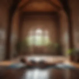 Serene yoga nidra practice environment