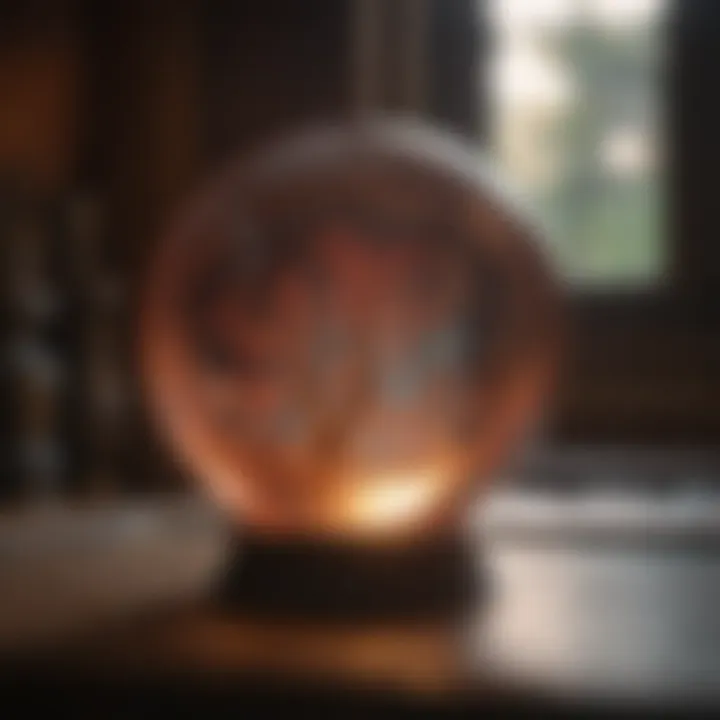 A glowing crystal ball symbolizing divination and insight