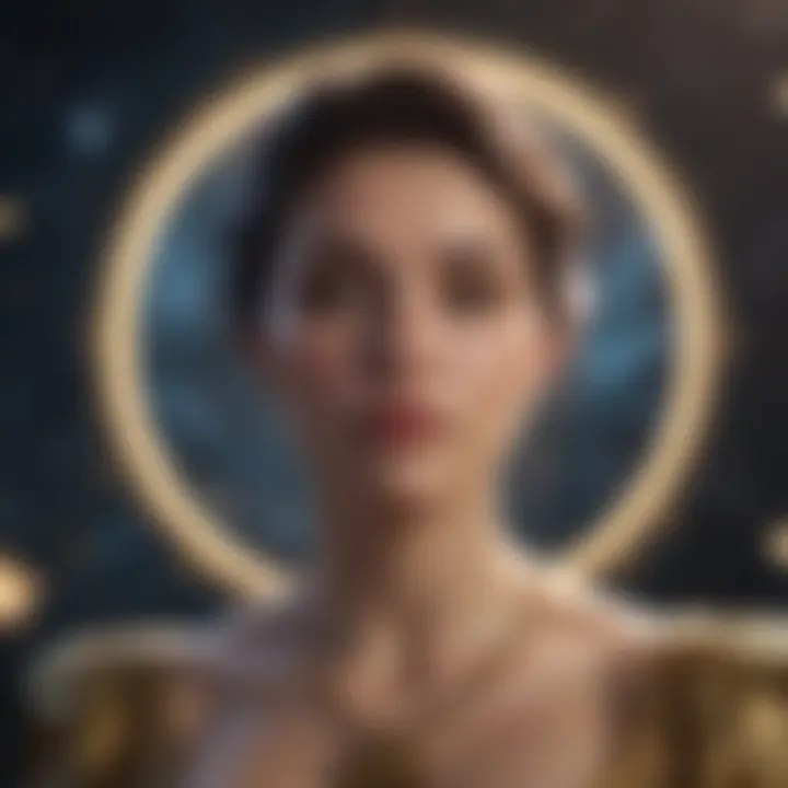 Celestial influences illustrated with starry background