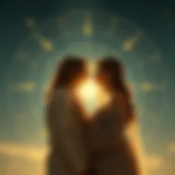 Celestial alignment representing love