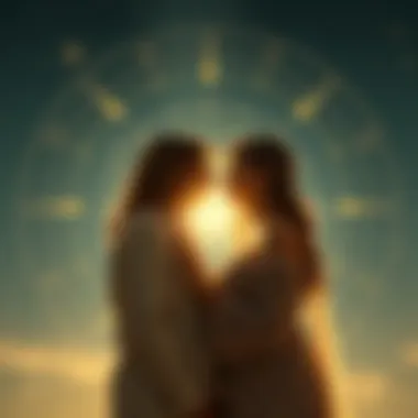 Celestial alignment representing love