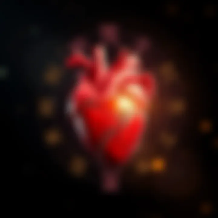 Heart intertwined with zodiac signs