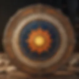 Celestial chart illustrating sun and rising signs