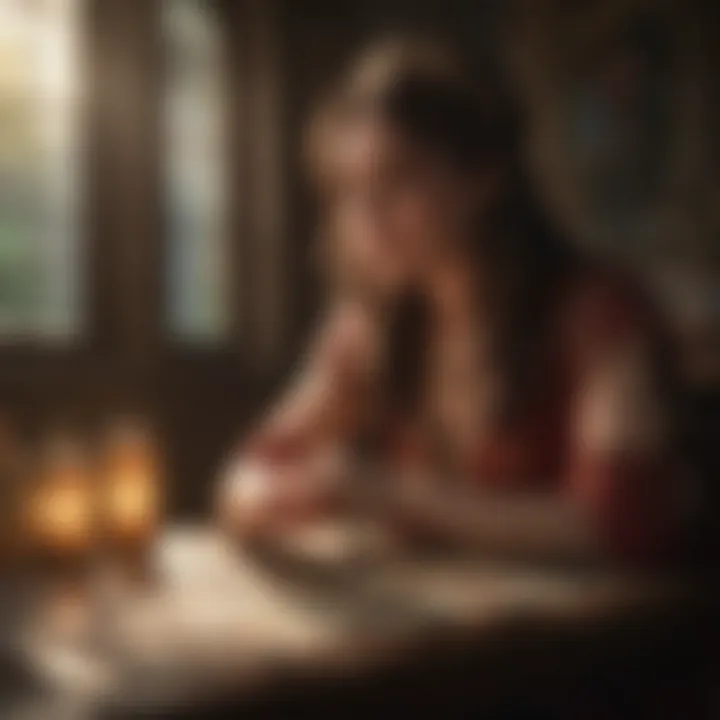 A serene setting for tarot reflection and guidance