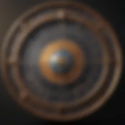 Astrological chart with celestial symbols