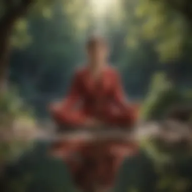 A person meditating in a tranquil setting, enhancing intuition