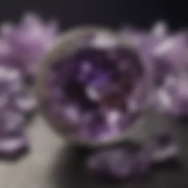 Serene amethyst gemstone symbolizing February