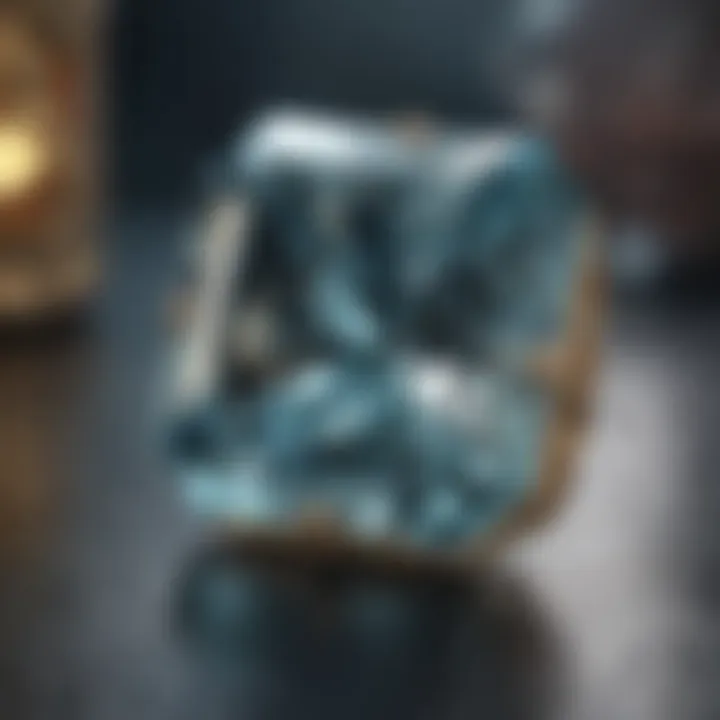Radiant aquamarine gemstone for March