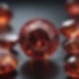 Vibrant garnet gemstone representing January