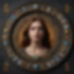 An artistic representation of tarot cards arranged in a circle