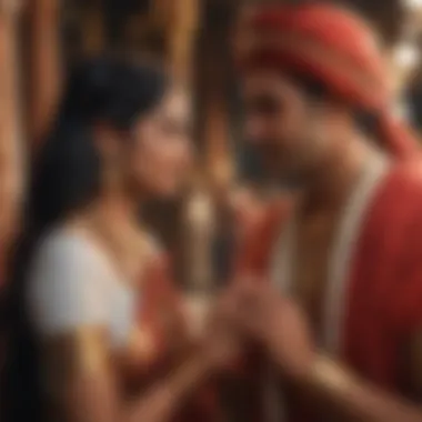 A traditional Hindu matchmaking ceremony showcasing rituals